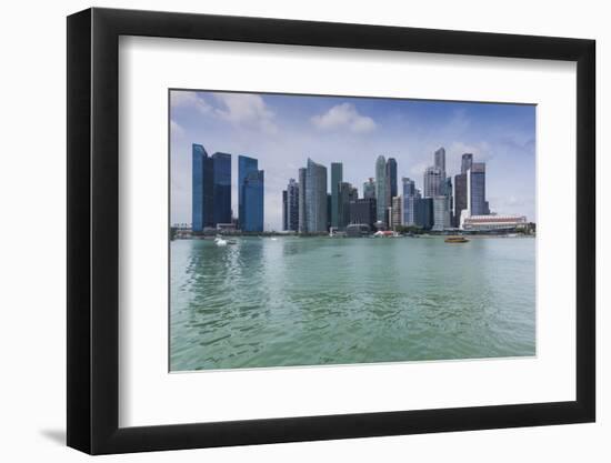 Singapore, City Skyline by the Marina Reservoir-Walter Bibikow-Framed Photographic Print