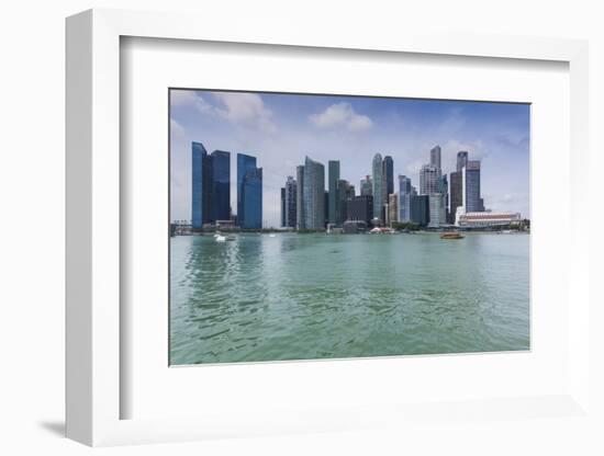 Singapore, City Skyline by the Marina Reservoir-Walter Bibikow-Framed Photographic Print