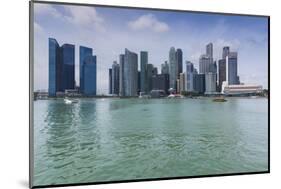 Singapore, City Skyline by the Marina Reservoir-Walter Bibikow-Mounted Photographic Print