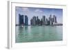 Singapore, City Skyline by the Marina Reservoir-Walter Bibikow-Framed Photographic Print