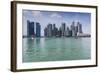 Singapore, City Skyline by the Marina Reservoir-Walter Bibikow-Framed Photographic Print