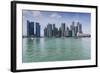 Singapore, City Skyline by the Marina Reservoir-Walter Bibikow-Framed Photographic Print