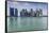 Singapore, City Skyline by the Marina Reservoir-Walter Bibikow-Framed Stretched Canvas