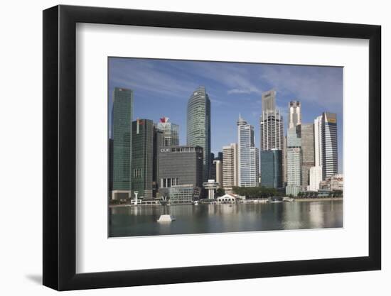 Singapore, City Skyline by the Marina Reservoir-Walter Bibikow-Framed Photographic Print