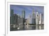 Singapore, City Skyline by the Marina Reservoir-Walter Bibikow-Framed Photographic Print