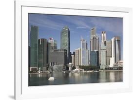 Singapore, City Skyline by the Marina Reservoir-Walter Bibikow-Framed Photographic Print