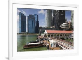 Singapore, City Skyline by the Marina Reservoir-Walter Bibikow-Framed Photographic Print