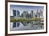 Singapore, City Skyline by the Marina Reservoir-Walter Bibikow-Framed Photographic Print