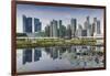 Singapore, City Skyline by the Marina Reservoir-Walter Bibikow-Framed Photographic Print