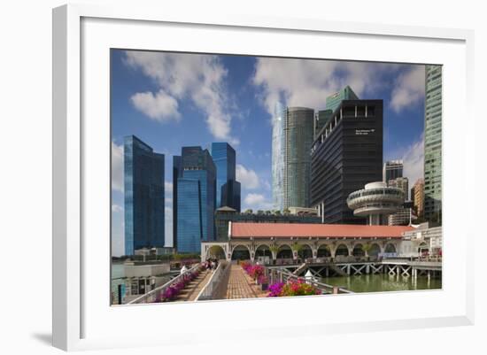 Singapore, City Skyline by the Marina Reservoir-Walter Bibikow-Framed Photographic Print