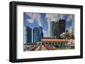 Singapore, City Skyline by the Marina Reservoir-Walter Bibikow-Framed Photographic Print