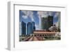 Singapore, City Skyline by the Marina Reservoir-Walter Bibikow-Framed Photographic Print