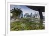 Singapore, City Skyline by the Marina Reservoir-Walter Bibikow-Framed Photographic Print