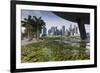 Singapore, City Skyline by the Marina Reservoir-Walter Bibikow-Framed Photographic Print