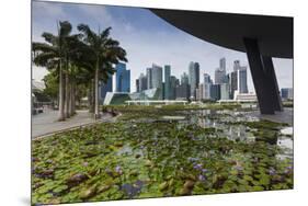 Singapore, City Skyline by the Marina Reservoir-Walter Bibikow-Mounted Photographic Print