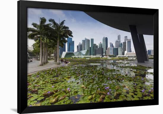 Singapore, City Skyline by the Marina Reservoir-Walter Bibikow-Framed Photographic Print