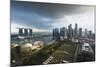 Singapore, City Skyline Elevated View Above the Marina Reservoir, Dusk-Walter Bibikow-Mounted Photographic Print