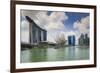 Singapore, Cityscape Full of Unique Skyscrapers-Walter Bibikow-Framed Photographic Print