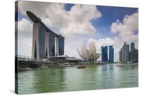 Singapore, Cityscape Full of Unique Skyscrapers-Walter Bibikow-Stretched Canvas