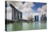 Singapore, Cityscape Full of Unique Skyscrapers-Walter Bibikow-Stretched Canvas