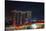 Singapore, Cityscape View and Lightshow of Downtown-Jaynes Gallery-Stretched Canvas