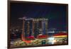 Singapore, Cityscape View and Lightshow of Downtown-Jaynes Gallery-Framed Photographic Print