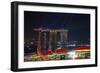 Singapore, Cityscape View and Lightshow of Downtown-Jaynes Gallery-Framed Photographic Print