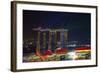 Singapore, Cityscape View and Lightshow of Downtown-Jaynes Gallery-Framed Photographic Print