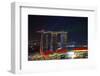 Singapore, Cityscape View and Lightshow of Downtown-Jaynes Gallery-Framed Photographic Print