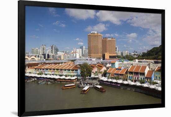 Singapore, Clarke Quay, Entertainment District, Exterior-Walter Bibikow-Framed Photographic Print