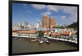 Singapore, Clarke Quay, Entertainment District, Exterior-Walter Bibikow-Framed Photographic Print