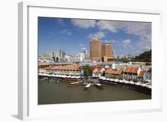 Singapore, Clarke Quay, Entertainment District, Exterior-Walter Bibikow-Framed Photographic Print