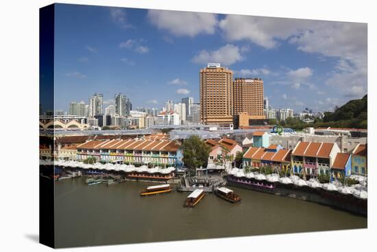 Singapore, Clarke Quay, Entertainment District, Exterior-Walter Bibikow-Stretched Canvas