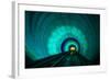 Singapore. Colorful Railroad Tunnel under a River-Jaynes Gallery-Framed Photographic Print
