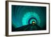 Singapore. Colorful Railroad Tunnel under a River-Jaynes Gallery-Framed Photographic Print