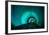 Singapore. Colorful Railroad Tunnel under a River-Jaynes Gallery-Framed Photographic Print