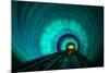 Singapore. Colorful Railroad Tunnel under a River-Jaynes Gallery-Mounted Photographic Print