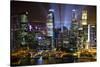 Singapore. Downtown Overview at Night-Jaynes Gallery-Stretched Canvas