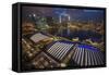 Singapore. Downtown Overview at Night-Jaynes Gallery-Framed Stretched Canvas