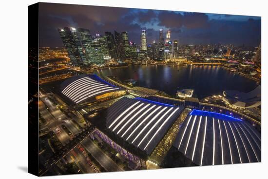 Singapore. Downtown Overview at Night-Jaynes Gallery-Stretched Canvas