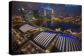 Singapore. Downtown Overview at Night-Jaynes Gallery-Stretched Canvas