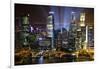 Singapore. Downtown Overview at Night-Jaynes Gallery-Framed Photographic Print