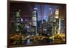 Singapore. Downtown Overview at Night-Jaynes Gallery-Framed Photographic Print