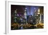 Singapore. Downtown Overview at Night-Jaynes Gallery-Framed Photographic Print