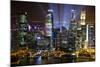 Singapore. Downtown Overview at Night-Jaynes Gallery-Mounted Photographic Print