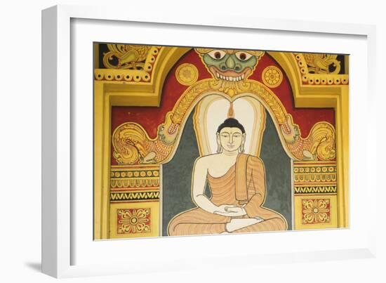 Singapore, East Singapore, Mangala Vihara Buddhist Temple, Buddha Mural-Walter Bibikow-Framed Photographic Print