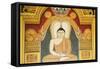 Singapore, East Singapore, Mangala Vihara Buddhist Temple, Buddha Mural-Walter Bibikow-Framed Stretched Canvas