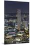 Singapore, Elevated City Skyline Above Marina Reservoir, Dusk-Walter Bibikow-Mounted Photographic Print