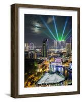 Singapore, Elevated View over the Entertainment District of Clarke Quay, the Singapore River and Ci-Gavin Hellier-Framed Photographic Print
