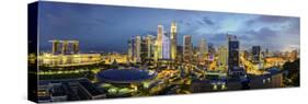 Singapore, Elevated View over the Entertainment District of Clarke Quay, the Singapore River and Ci-Gavin Hellier-Stretched Canvas